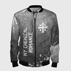 Мужской бомбер My Chemical Romance - grey gradient вертикально