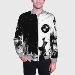 Бомбер мужской BMW black fire, цвет: 3D-меланж — фото 2