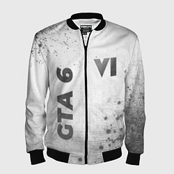 Бомбер мужской GTA 6 - white gradient вертикально, цвет: 3D-черный