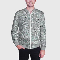 Бомбер мужской Перламутровый серо-голубой паттерн, цвет: 3D-меланж — фото 2