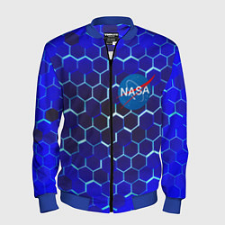 Мужской бомбер Nasa голубая броня