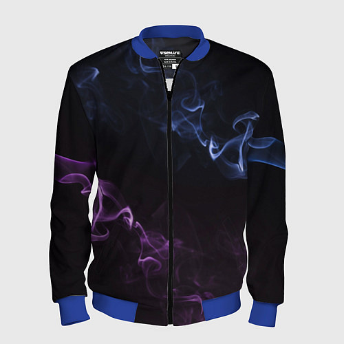 Мужской бомбер Color black blue pink / 3D-Синий – фото 1