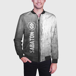 Бомбер мужской Sabaton - grey gradient по-вертикали, цвет: 3D-черный — фото 2