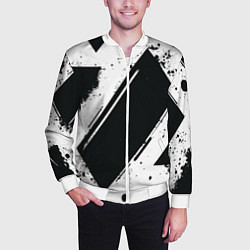 Бомбер мужской Color black white, цвет: 3D-белый — фото 2