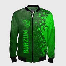 Бомбер мужской Burzum - green gradient по-вертикали, цвет: 3D-черный