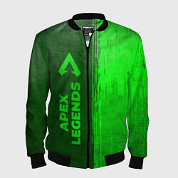 Бомбер мужской Apex Legends - green gradient по-вертикали, цвет: 3D-черный