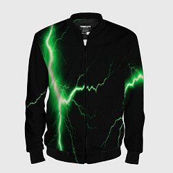 Бомбер мужской Lightning green, цвет: 3D-черный
