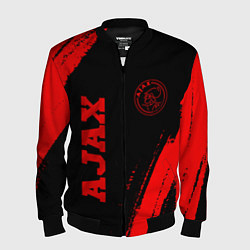 Мужской бомбер Ajax - red gradient вертикально