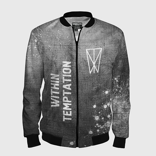 Мужской бомбер Within Temptation - grey gradient вертикально / 3D-Черный – фото 1