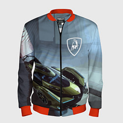 Бомбер мужской Lamborghini - motorsport extreme, цвет: 3D-красный