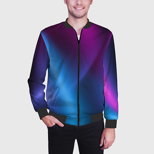 Мужской бомбер Multicoloured / 3D-Черный – фото 3