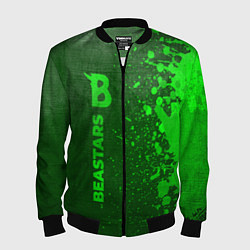 Мужской бомбер Beastars - green gradient по-вертикали