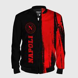 Мужской бомбер Napoli - red gradient по-вертикали