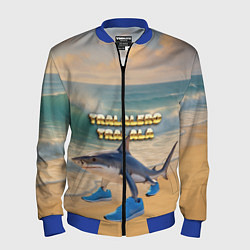 Бомбер мужской Tralalero Tralala, цвет: 3D-синий