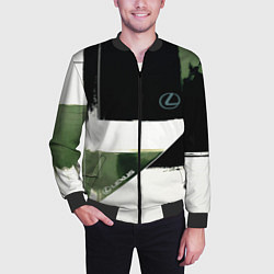 Бомбер мужской Lexus логотип, цвет: 3D-черный — фото 2