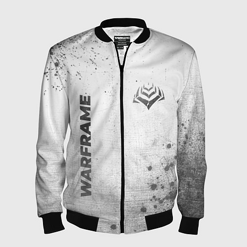 Мужской бомбер Warframe - white gradient вертикально / 3D-Черный – фото 1