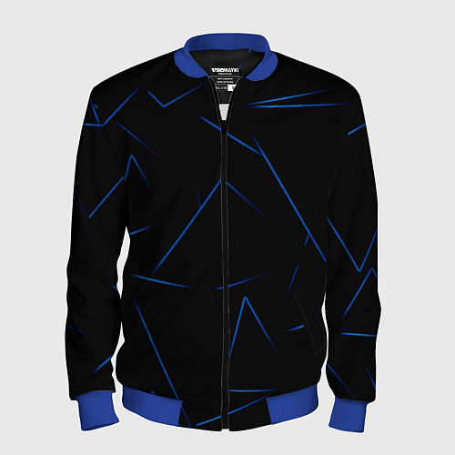 Мужской бомбер Color blue line / 3D-Синий – фото 1