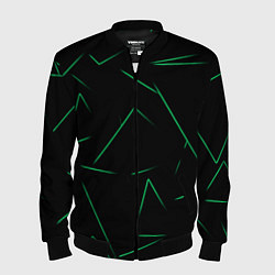 Бомбер мужской Color light green line, цвет: 3D-черный
