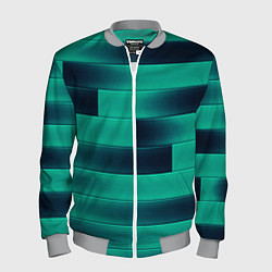 Мужской бомбер Color light blue square