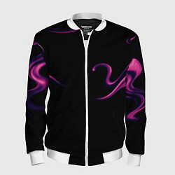 Бомбер мужской Color pink abstraction, цвет: 3D-белый