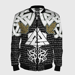 Мужской бомбер Узор рун и символов