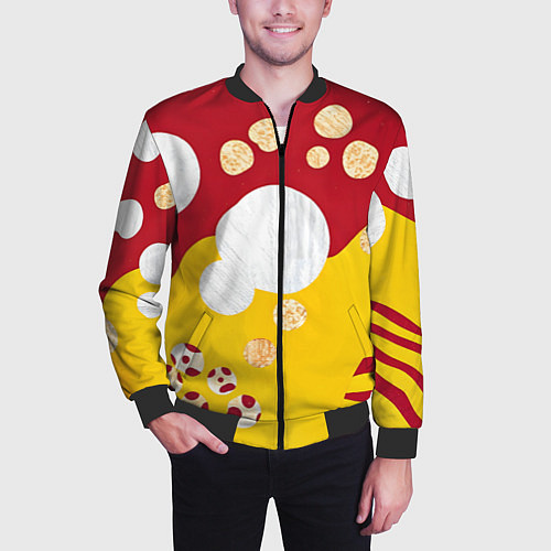 Мужской бомбер Анималистичный паттерн / 3D-Черный – фото 3