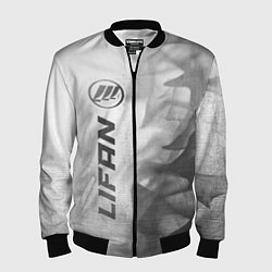 Бомбер мужской Lifan - white gradient по-вертикали, цвет: 3D-черный