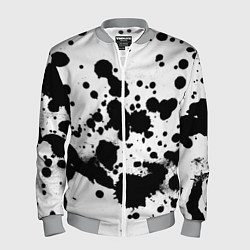 Мужской бомбер Брызги черной краски