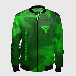 Бомбер мужской The Last Of Us - green gradient вертикально, цвет: 3D-черный