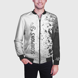 Бомбер мужской Scorpions - white gradient по-вертикали, цвет: 3D-черный — фото 2
