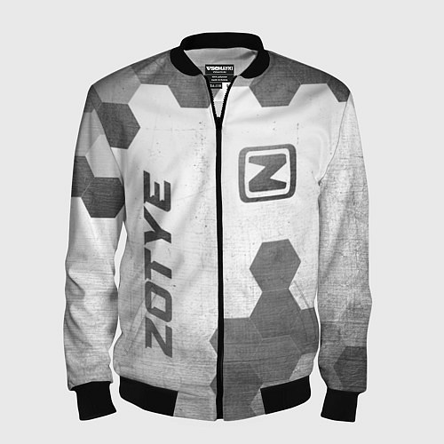 Мужской бомбер Zotye - white gradient вертикально / 3D-Черный – фото 1