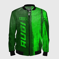 Бомбер мужской Audi - green gradient по-вертикали, цвет: 3D-черный