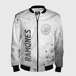 Бомбер мужской Ramones - white gradient вертикально, цвет: 3D-черный