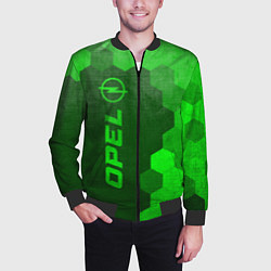 Бомбер мужской Opel - green gradient по-вертикали, цвет: 3D-черный — фото 2