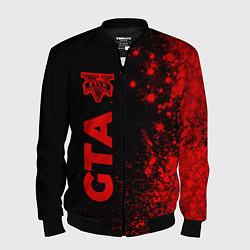 Мужской бомбер GTA - red gradient по-вертикали