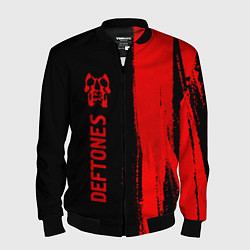 Мужской бомбер Deftones - red gradient по-вертикали