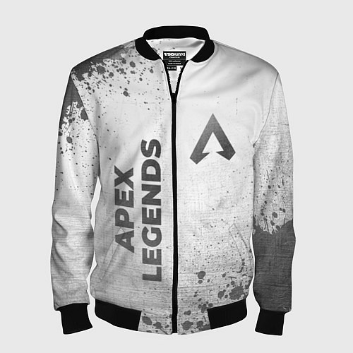 Мужской бомбер Apex Legends - white gradient вертикально / 3D-Черный – фото 1