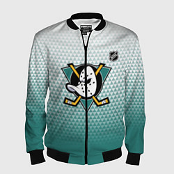 Мужской бомбер Анахайм Дакс - зеленая геометрия