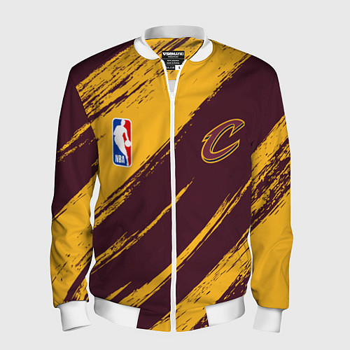 Мужской бомбер Кливленд Кавальерс - команда НБА / 3D-Белый – фото 1