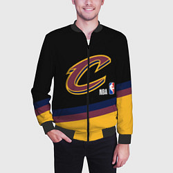 Бомбер мужской Cleveland Cavaliers NBA basketball, цвет: 3D-черный — фото 2