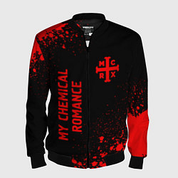 Мужской бомбер My Chemical Romance - red gradient вертикально