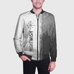 Бомбер мужской Nightwish - white gradient по-вертикали, цвет: 3D-черный — фото 2