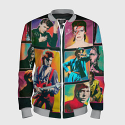 Бомбер мужской David Bowie vintage collage, цвет: 3D-меланж