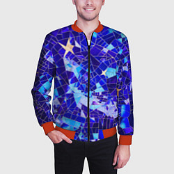 Бомбер мужской Небо-Звезды, цвет: 3D-красный — фото 2