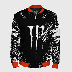 Мужской бомбер Monster energy white splash