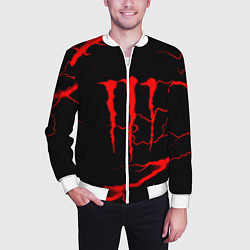 Бомбер мужской Monster energy storm red, цвет: 3D-белый — фото 2