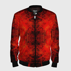 Бомбер мужской Красно-черная кожа дракона, цвет: 3D-черный