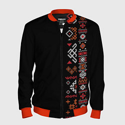 Бомбер мужской Славянские традиции и культура, цвет: 3D-красный