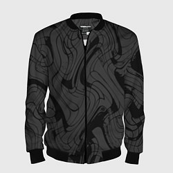 Мужской бомбер Тёмно-серый абстракция лниии
