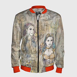 Мужской бомбер Девушки стимпанк